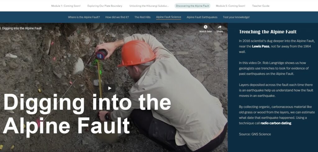 Alpine Fault trench