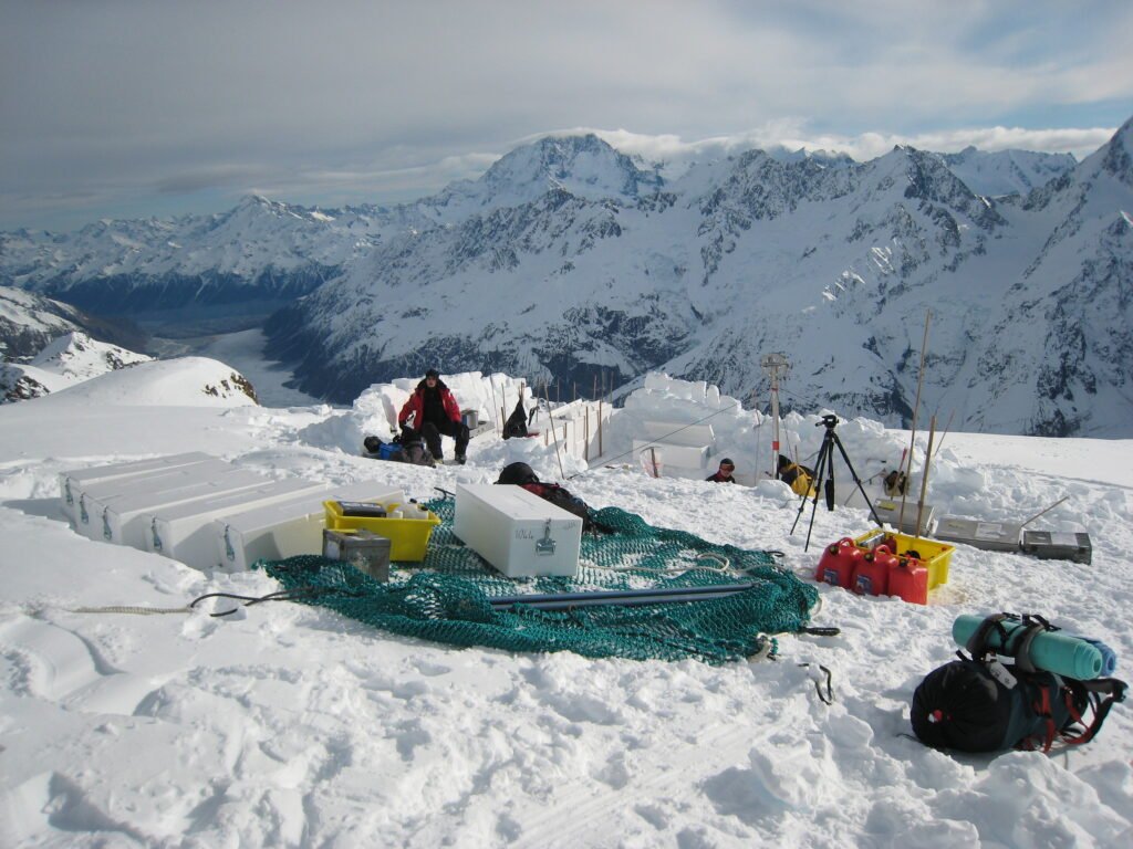Ice core drill site, Mt Hutton