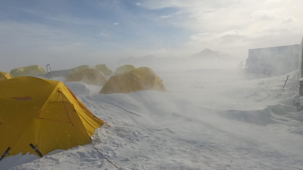 Sea ice tent camp